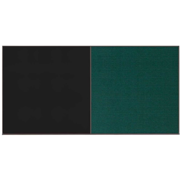 United Visual Products Enclosed Corkboard, 1 Door, 60"x36", 4" Fra UV3410-BRONZE-FORBO - main